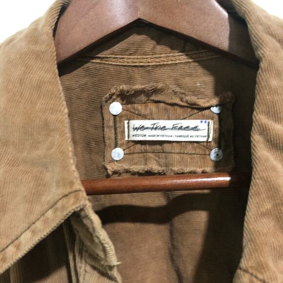 Free People Baby Corduroy Button Down Oversize Collared Long Sleeve Shirt M - Picture 8 of 13